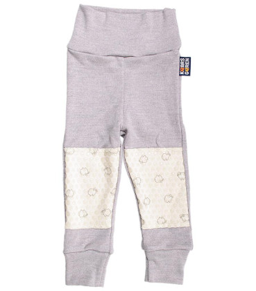 Protiskluzové kalhoty pro děti na lezení merino šedé