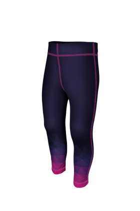 Dětské funkční legíny Mozaika fialová/tmavá Wamu