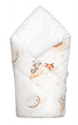 Zavinovačka pro miminko Klasik Na obláčku, béžová, bílá Baby Nellys