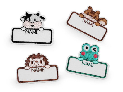 Jmenovka/štítek nalepovací textilní