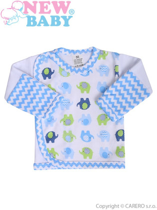 Kojenecká košilka New Baby Sloník bílo-modrá vel. 62