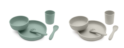 Jídelní sada 5-dílná Platinum Silicone KikkaBoo