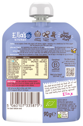 BIO Borůvky s jogurtem 90 g Ella's Kitchen Expirace 5/26