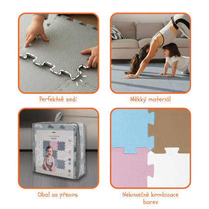 Pěnová podložka Puzzle 30x30 cm 9 ks Zopa