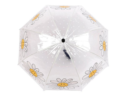 Dívčí průhledný deštník květy