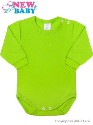 Kojenecké body s dlouhým rukávem New Baby neonové zelené