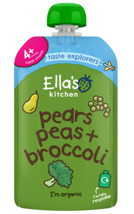 Ella's Kitchen BIO Hruška, hrášek a brokolice (120 g)