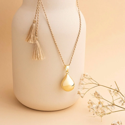 Hedvábná šňůrka k rolničkám - béžová 