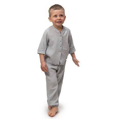 Dětské mušelínové kalhoty Luca Dove Grey Esito