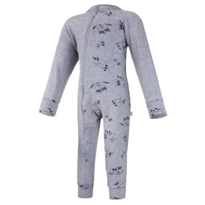 Overal smyk DR TISK lemy Outlast® - šedý melír/šedý melír mývalové 