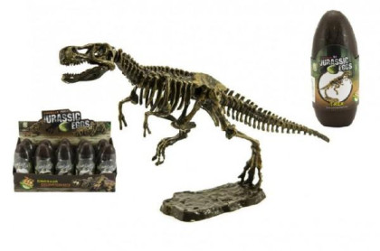 Vejce dinosaurus 3D kostra plast 18cm