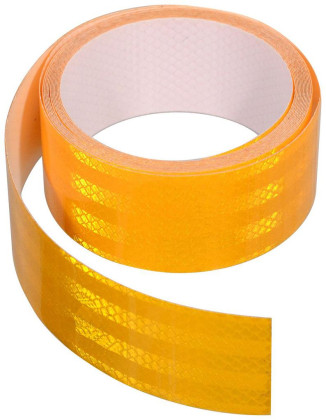 Samolepící páska reflexní dělená 5 m x 5 cm žlutá (role 5 m)