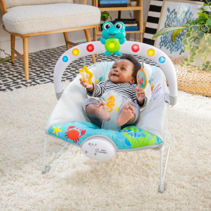 Lehátko hudební vibrační se světly Kick to It Neptune do 9 kg Baby Einstein