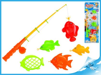 Hra rybář - rybářský prut 41cm+ rybičky