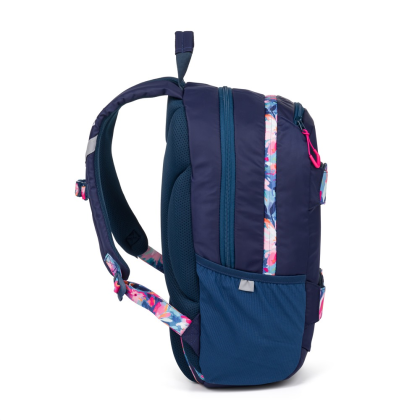 Studentský batoh + etue Oxy Sport Flowers Blue