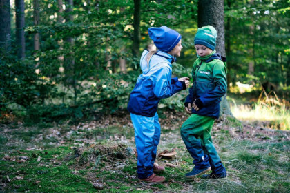 Softshellové kalhoty dětské Mozaika modrá Wamu