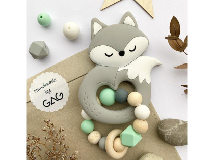 Kousátko do ručky silikonové Hryzátko lišák