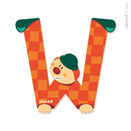 Dřevěné písmenko lepící 9 cm Janod