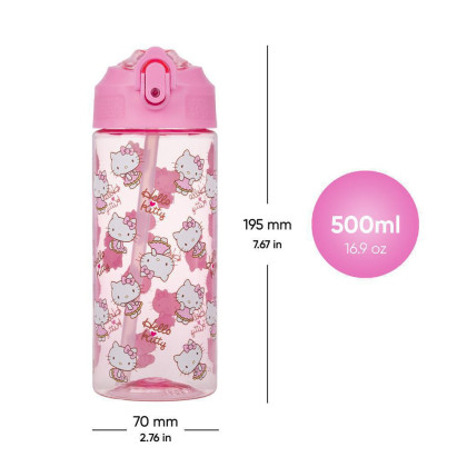 Tritanová láhev na pití s brčkem 500 ml Baagl