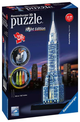 Puzzle Chrysler building (Noční edice) 216 dílků