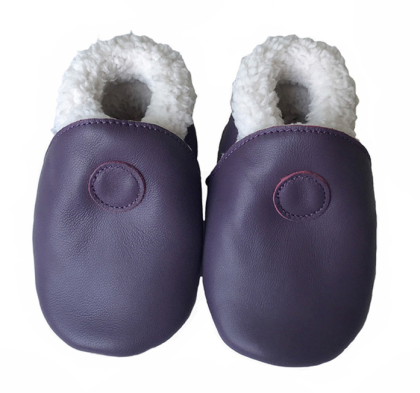 Kožené capáčky Hopi Hop Zimní Lila