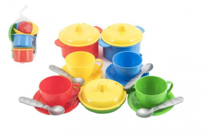 Sada nádobí plast barevné 18 ks