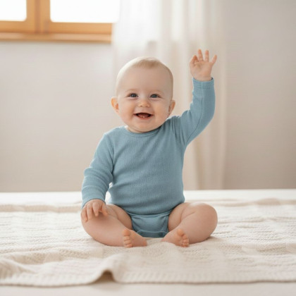 Body modré vzor obdélník Babyservice