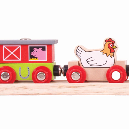 Vláček farma + 3 koleje Bigjigs Rail