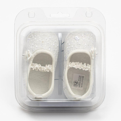 Kojenecké krajkové baletky capáčky New Baby béžová