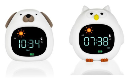 Silikonový dětský budík s nočním světlem a hudbou Zopa