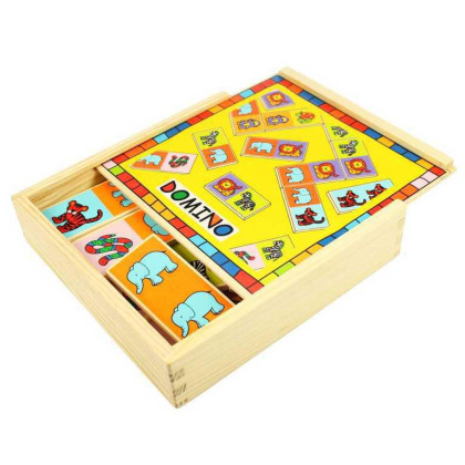Dřevěné domino se zvířátky Bigjigs Toys