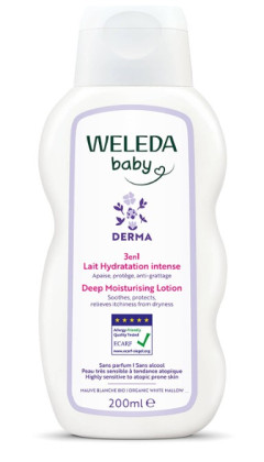 3v1 DERMA Hydratační mléko 200 ml Weleda