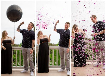 Balónek Babyshower je to kluk nebo holka? bez potisku s konfetami