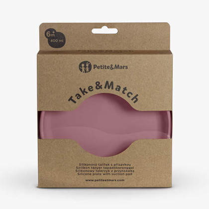 Talíř silikonový s přísavkou Take&Match 6 m+ Petite & Mars