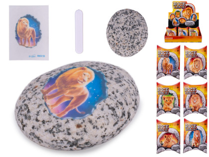 Kamínek se samolepkou zvířátka safari