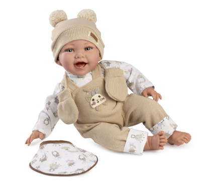 Realistická panenka miminko s měkkým látkovým tělem Oliver 845 - 42 cm Guca