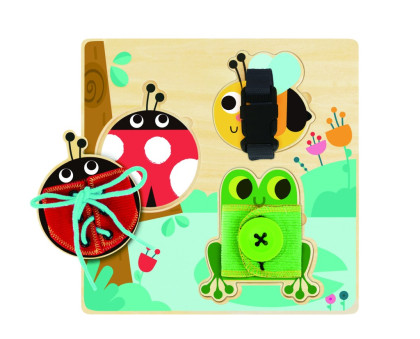 Dřevěná hrací deska zvířátka Aktivity Board