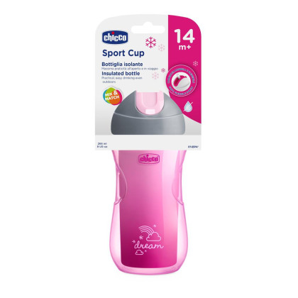 Hrneček Sport termo s brčkem 266 ml 14 m +