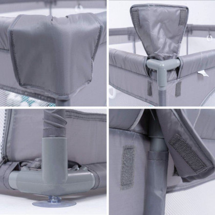 Ohrádka Playpark Grey s matrací BabyGo