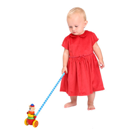 Jezdík medvěd na tyči dřevěný 55 cm