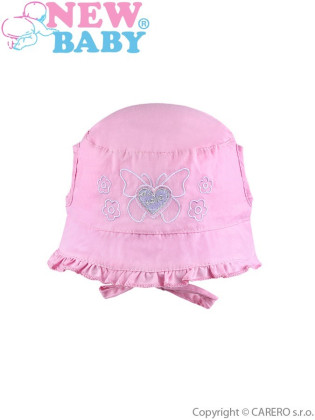 Letní dětský klobouček New Baby Sweet Butterfly vel. 80