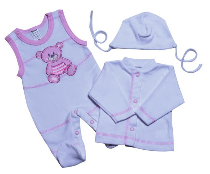 Souprava do porodnice 3 dílná MKcool Růžová