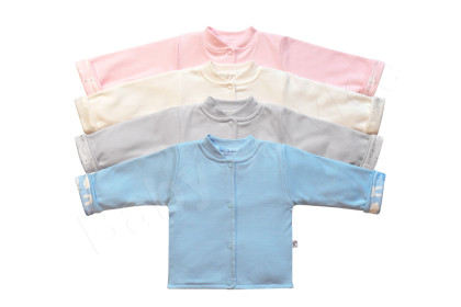 Bavlněný oboustranný kabátek Zajíci Modrý Baby Service