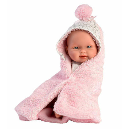 Obleček pro panenku miminko New Born velikosti 26 cm Llorens 2dílný růžový
