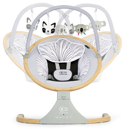 Lehátko houpací s melodií 2v1 LUMI dřevěné, do 9 kg KINDERKRAFT 