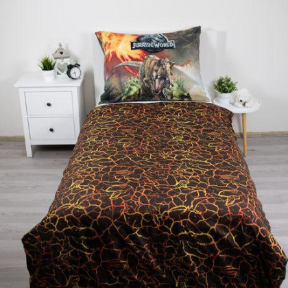Povlečení micro Jurský svět "Volcano 01" 140 x 200, 70 x 90 cm Jerry Fabrics