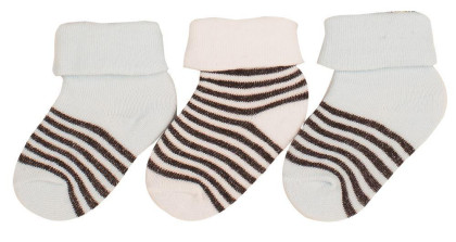 Bavlněné ponožky kojenecké s pejsky 0 - 6 měs  - 3 páry - VÝHODNÉ BALENÍ