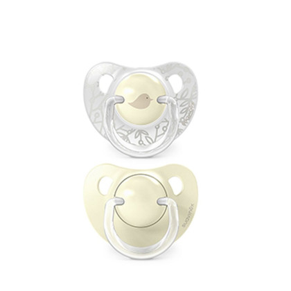 Dudlík anatomický silikon 0/6 m 2 ks Birdies Suavinex