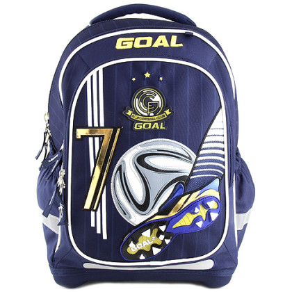 Školní batoh Goal - 3D nášivka kopačky a fotbalového míče - číslo 7