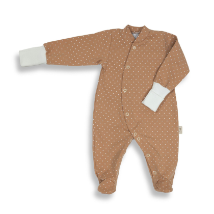 Kojenecký overal na spaní Dot brown hnědá Esito